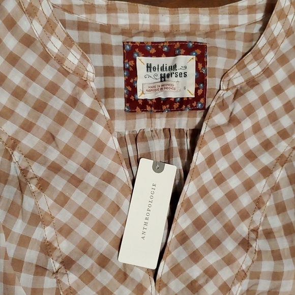 Anthropologie Holding horses Devon Popover ivory top shirt long sleeves size 6 - Picture 3 of 7